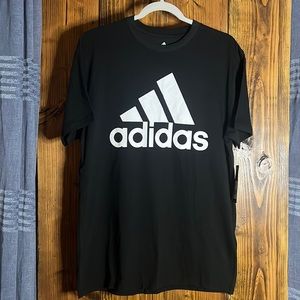 NWT Men’s Adidas Black and White Logo Tee